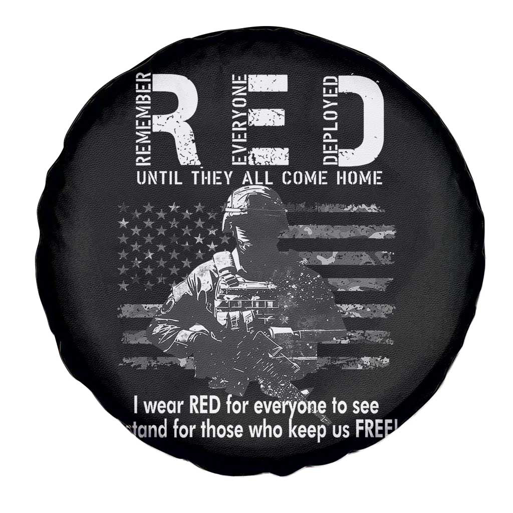 RED Friday Spare Tire Cover I Wear Red For Everyone To See I Stand For Those Who Keep Us Free Military - Wonder Print Shop