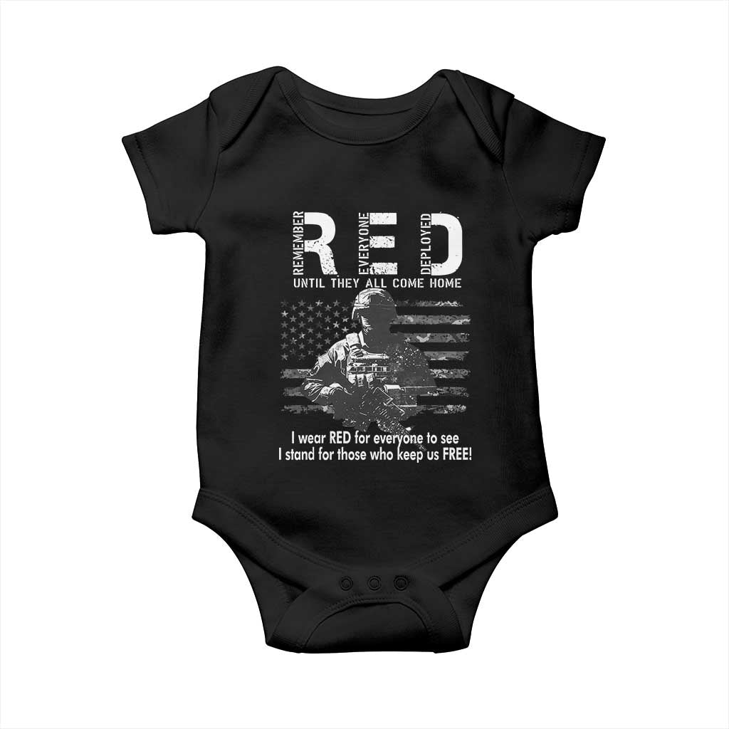 RED Friday Baby Onesie I Wear Red For Everyone To See I Stand For Those Who Keep Us Free Military - Wonder Print Shop