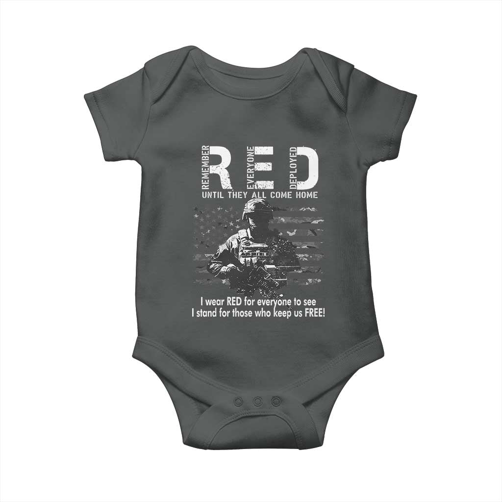 RED Friday Baby Onesie I Wear Red For Everyone To See I Stand For Those Who Keep Us Free Military - Wonder Print Shop