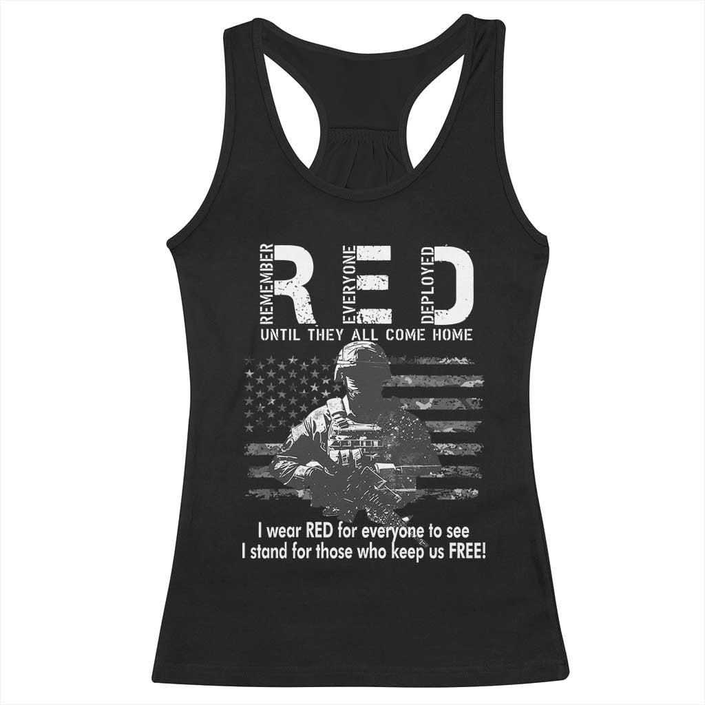 RED Friday Racerback Tank Top I Wear Red For Everyone To See I Stand For Those Who Keep Us Free Military - Wonder Print Shop