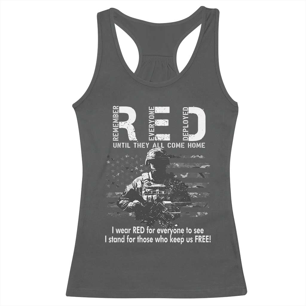 RED Friday Racerback Tank Top I Wear Red For Everyone To See I Stand For Those Who Keep Us Free Military - Wonder Print Shop