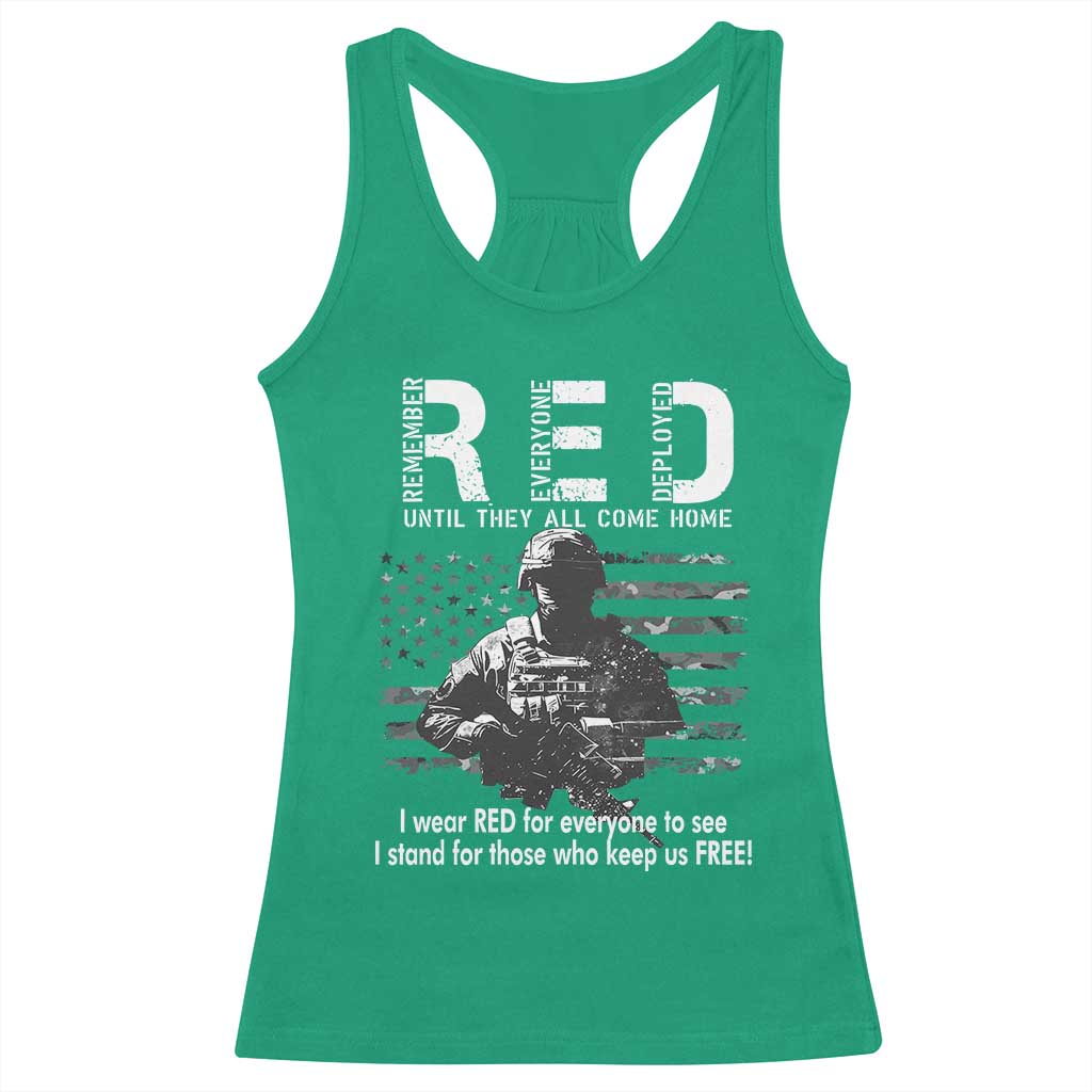 RED Friday Racerback Tank Top I Wear Red For Everyone To See I Stand For Those Who Keep Us Free Military - Wonder Print Shop