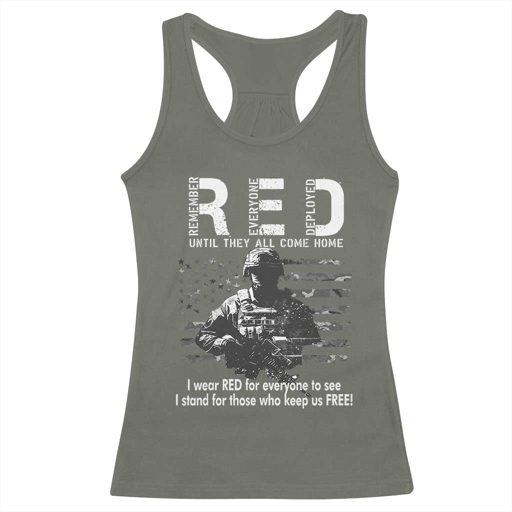RED Friday Racerback Tank Top I Wear Red For Everyone To See I Stand For Those Who Keep Us Free Military - Wonder Print Shop