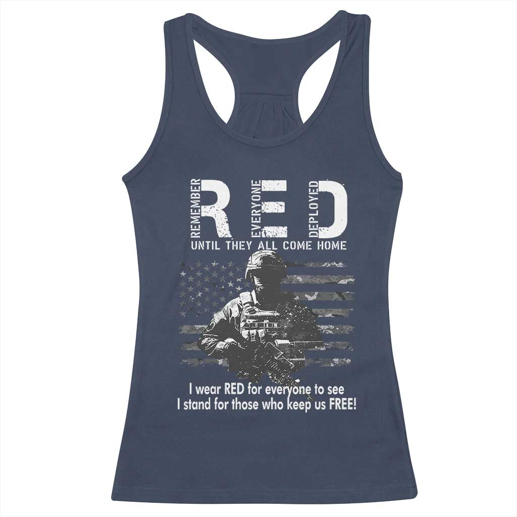 RED Friday Racerback Tank Top I Wear Red For Everyone To See I Stand For Those Who Keep Us Free Military - Wonder Print Shop