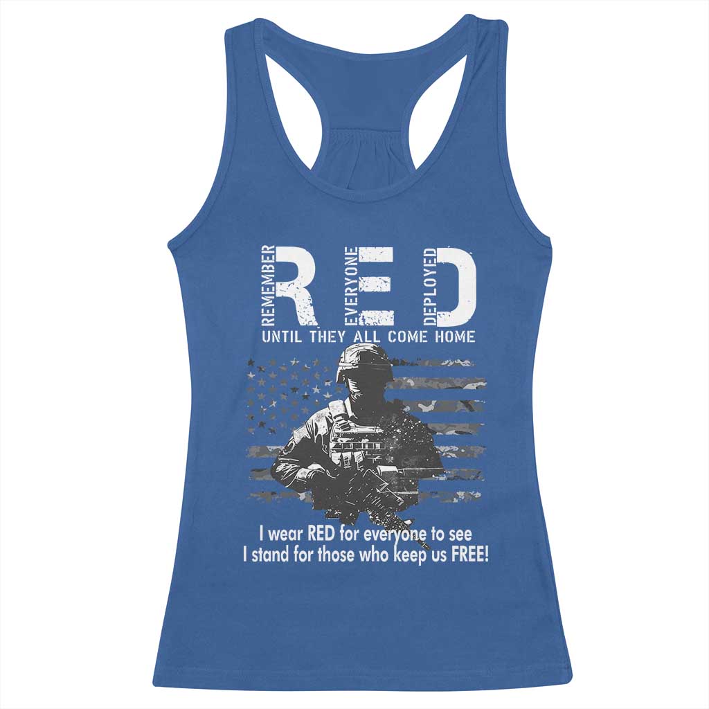 RED Friday Racerback Tank Top I Wear Red For Everyone To See I Stand For Those Who Keep Us Free Military - Wonder Print Shop