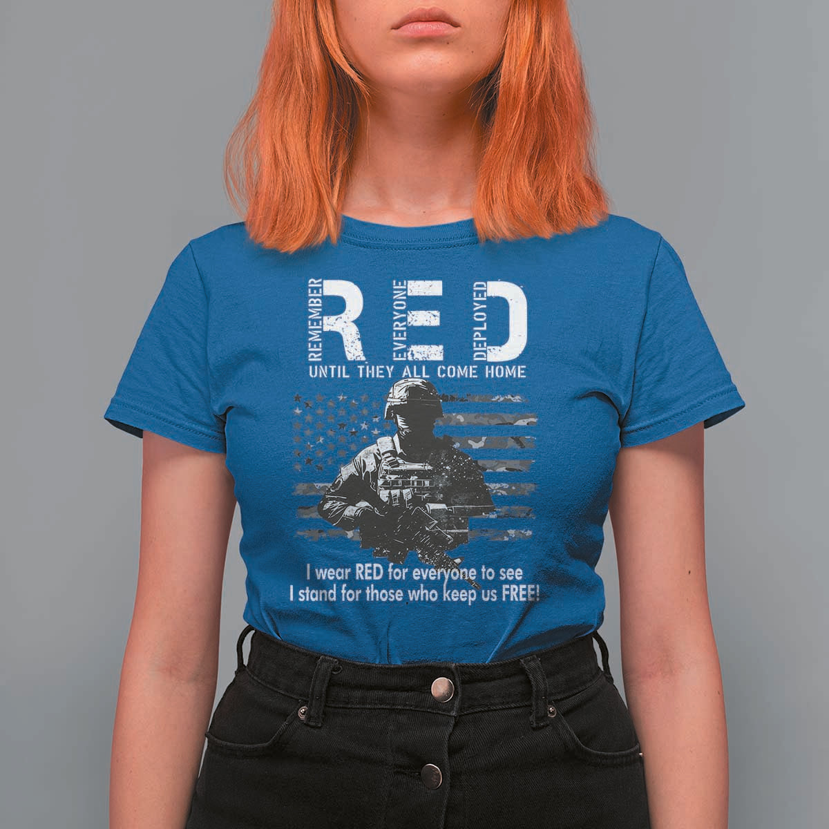 RED Friday T Shirt For Women I Wear Red For Everyone To See I Stand For Those Who Keep Us Free Military - Wonder Print Shop