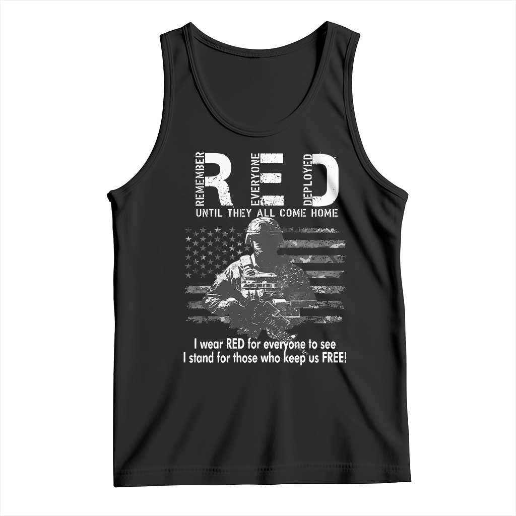 RED Friday Tank Top I Wear Red For Everyone To See I Stand For Those Who Keep Us Free Military - Wonder Print Shop