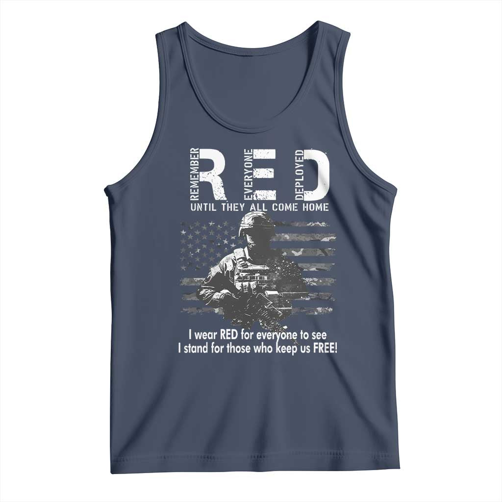 RED Friday Tank Top I Wear Red For Everyone To See I Stand For Those Who Keep Us Free Military - Wonder Print Shop