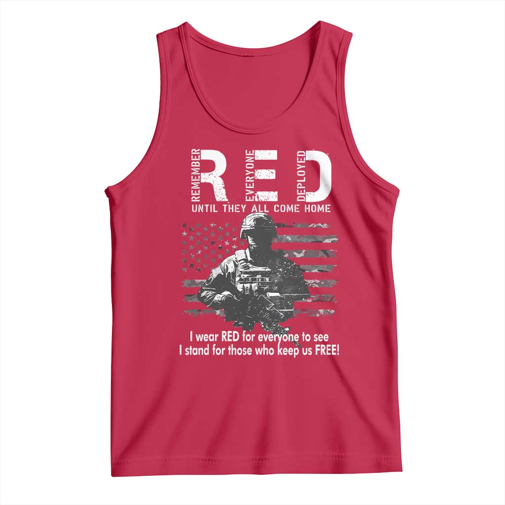 RED Friday Tank Top I Wear Red For Everyone To See I Stand For Those Who Keep Us Free Military - Wonder Print Shop