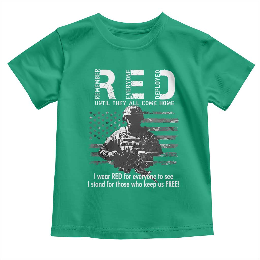 RED Friday Toddler T Shirt I Wear Red For Everyone To See I Stand For Those Who Keep Us Free Military - Wonder Print Shop