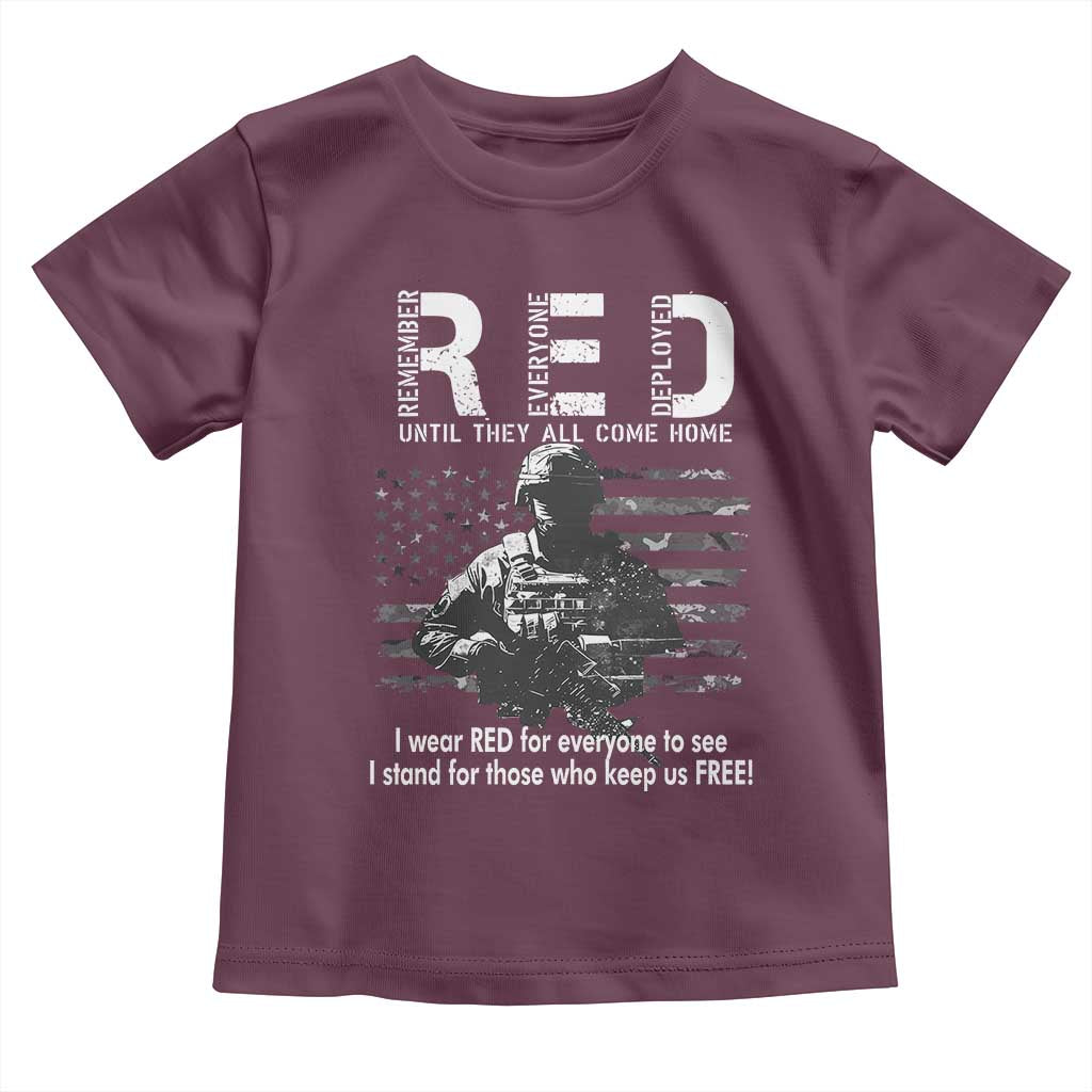 RED Friday Toddler T Shirt I Wear Red For Everyone To See I Stand For Those Who Keep Us Free Military - Wonder Print Shop