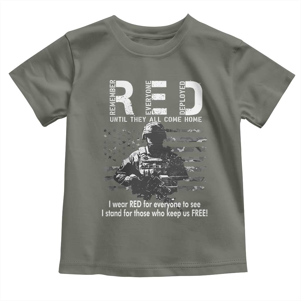 RED Friday Toddler T Shirt I Wear Red For Everyone To See I Stand For Those Who Keep Us Free Military - Wonder Print Shop