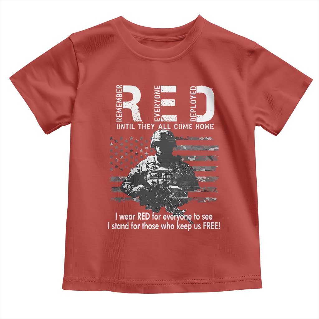 RED Friday Toddler T Shirt I Wear Red For Everyone To See I Stand For Those Who Keep Us Free Military - Wonder Print Shop
