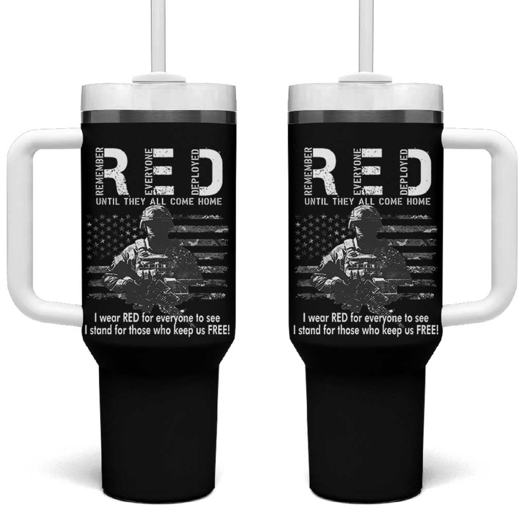 RED Friday Tumbler With Handle I Wear Red For Everyone To See I Stand For Those Who Keep Us Free Military - Wonder Print Shop