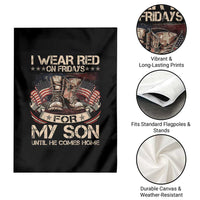 I Wear Red On Fridays For My Son Until He Comes Home Garden Flag Vintage American Flag - Wonder Print Shop
