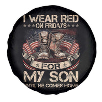 I Wear Red On Fridays For My Son Until He Comes Home Spare Tire Cover Vintage American Flag - Wonder Print Shop