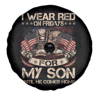 I Wear Red On Fridays For My Son Until He Comes Home Spare Tire Cover Vintage American Flag - Wonder Print Shop