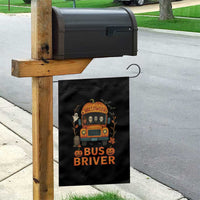 Funny Halloween Bus Driver Garden Flag Horror Slashers Pumpkin School Bus Spooky Season - Wonder Print Shop