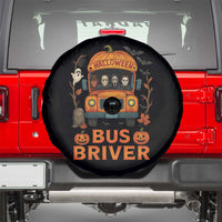 Funny Halloween Bus Driver Spare Tire Cover Horror Slashers Pumpkin School Bus Spooky Season - Wonder Print Shop