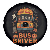 Funny Halloween Bus Driver Spare Tire Cover Horror Slashers Pumpkin School Bus Spooky Season - Wonder Print Shop