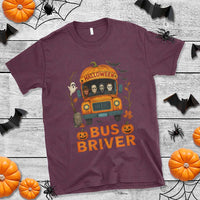 Funny Halloween Bus Driver T Shirt Horror Slashers Pumpkin School Bus Spooky Season - Wonder Print Shop
