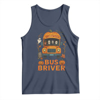 Funny Halloween Bus Driver Tank Top Horror Slashers Pumpkin School Bus Spooky Season - Wonder Print Shop