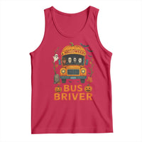 Funny Halloween Bus Driver Tank Top Horror Slashers Pumpkin School Bus Spooky Season - Wonder Print Shop