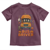 Funny Halloween Bus Driver Toddler T Shirt Horror Slashers Pumpkin School Bus Spooky Season - Wonder Print Shop