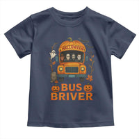 Funny Halloween Bus Driver Toddler T Shirt Horror Slashers Pumpkin School Bus Spooky Season - Wonder Print Shop