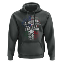American Grown With Italian Roots Hoodie Family Tree Italy Flag - Wonder Print Shop