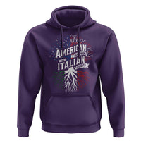 American Grown With Italian Roots Hoodie Family Tree Italy Flag - Wonder Print Shop
