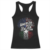 American Grown With Italian Roots Racerback Tank Top Family Tree Italy Flag - Wonder Print Shop