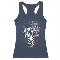 American Grown With Italian Roots Racerback Tank Top Family Tree Italy Flag - Wonder Print Shop