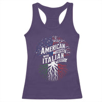 American Grown With Italian Roots Racerback Tank Top Family Tree Italy Flag - Wonder Print Shop