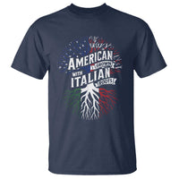American Grown With Italian Roots T Shirt Family Tree Italy Flag - Wonder Print Shop