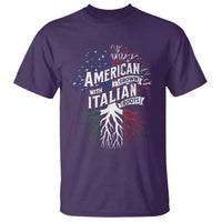 American Grown With Italian Roots T Shirt Family Tree Italy Flag - Wonder Print Shop