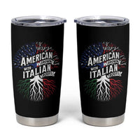 American Grown With Italian Roots Tumbler Cup Family Tree Italy Flag - Wonder Print Shop
