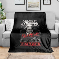Original Gangster Most Wanted Al Capone Throw Blanket Italian American Mafia - Wonder Print Shop
