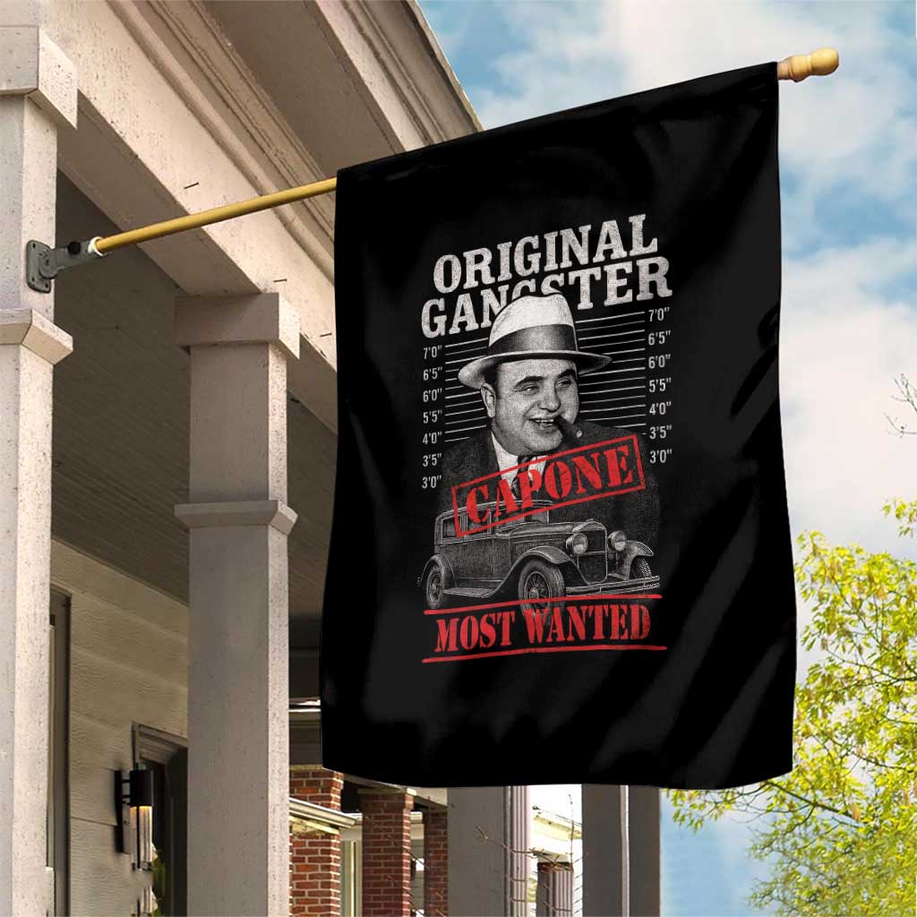 Original Gangster Most Wanted Al Capone Garden Flag Italian American Mafia - Wonder Print Shop