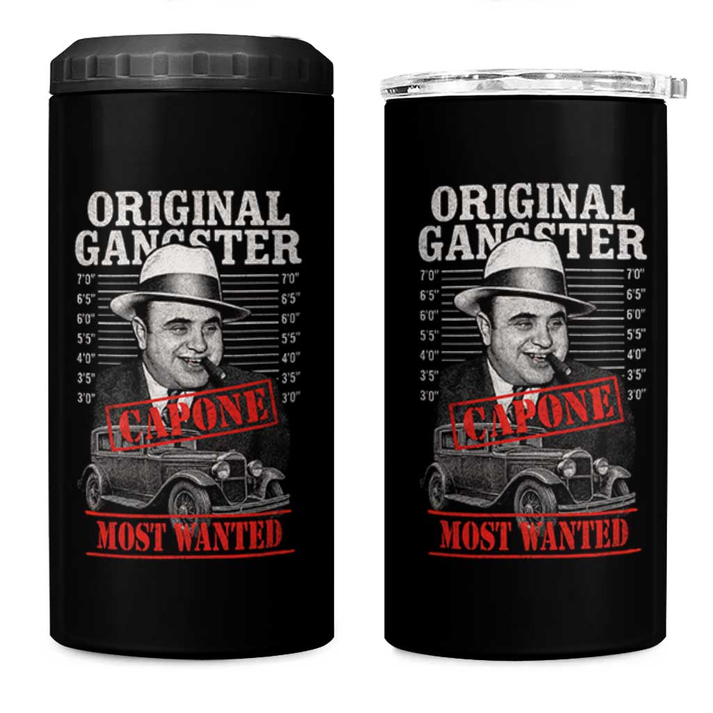 Original Gangster Most Wanted Al Capone 4 in 1 Can Cooler Tumbler Italian American Mafia - Wonder Print Shop