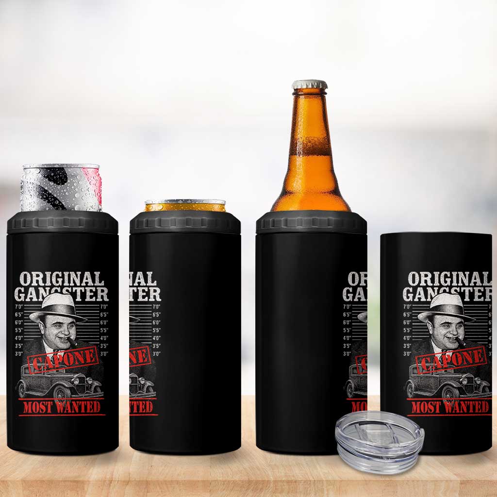 Original Gangster Most Wanted Al Capone 4 in 1 Can Cooler Tumbler Italian American Mafia - Wonder Print Shop