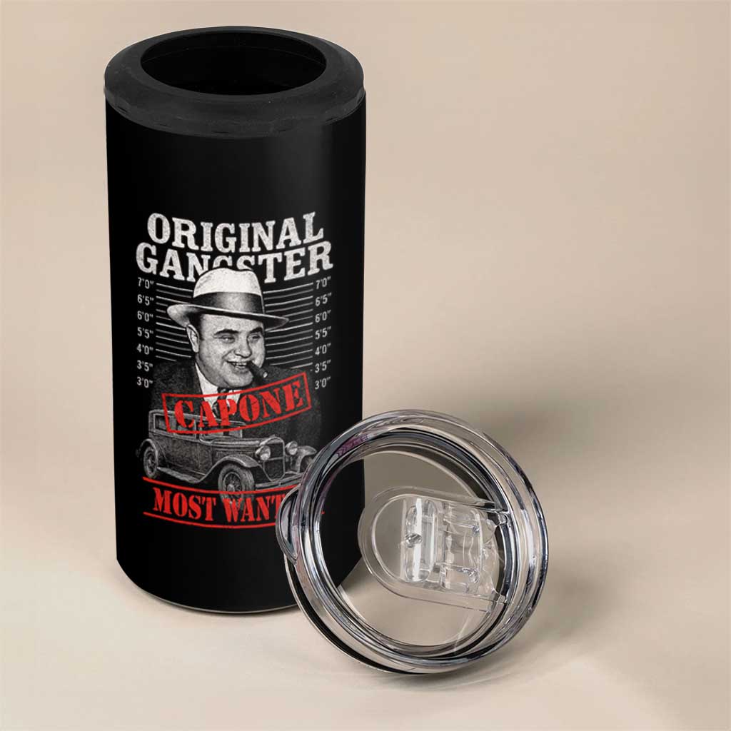 Original Gangster Most Wanted Al Capone 4 in 1 Can Cooler Tumbler Italian American Mafia - Wonder Print Shop
