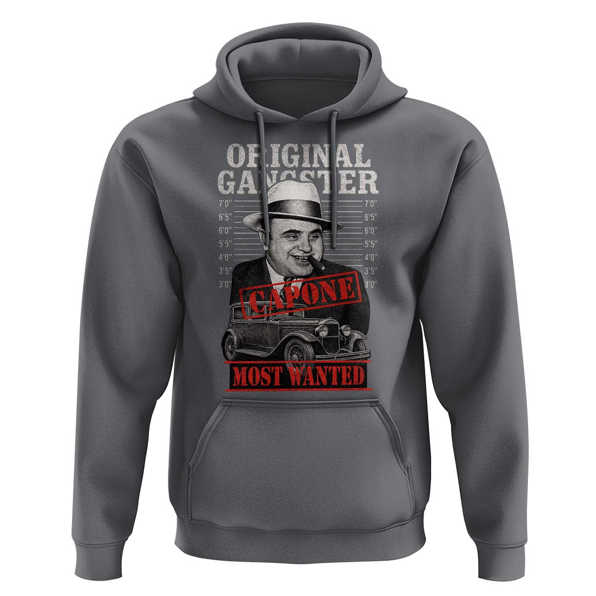 Original Gangster Most Wanted Al Capone Hoodie Italian American Mafia - Wonder Print Shop