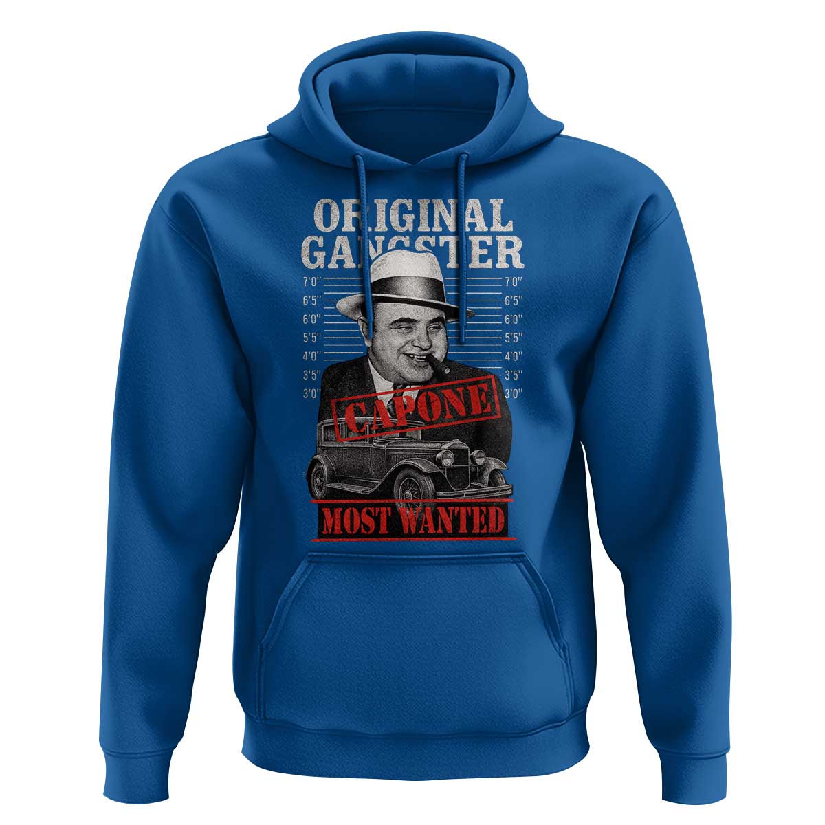 Original Gangster Most Wanted Al Capone Hoodie Italian American Mafia - Wonder Print Shop