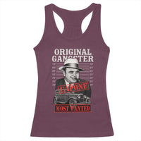 Original Gangster Most Wanted Al Capone Racerback Tank Top Italian American Mafia - Wonder Print Shop
