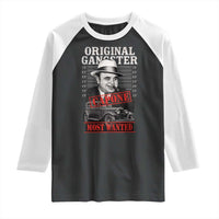 Original Gangster Most Wanted Al Capone Raglan Shirt Italian American Mafia - Wonder Print Shop