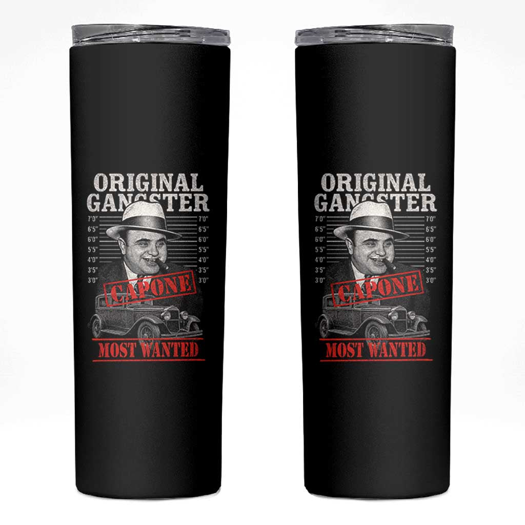 Original Gangster Most Wanted Al Capone Skinny Tumbler Italian American Mafia - Wonder Print Shop
