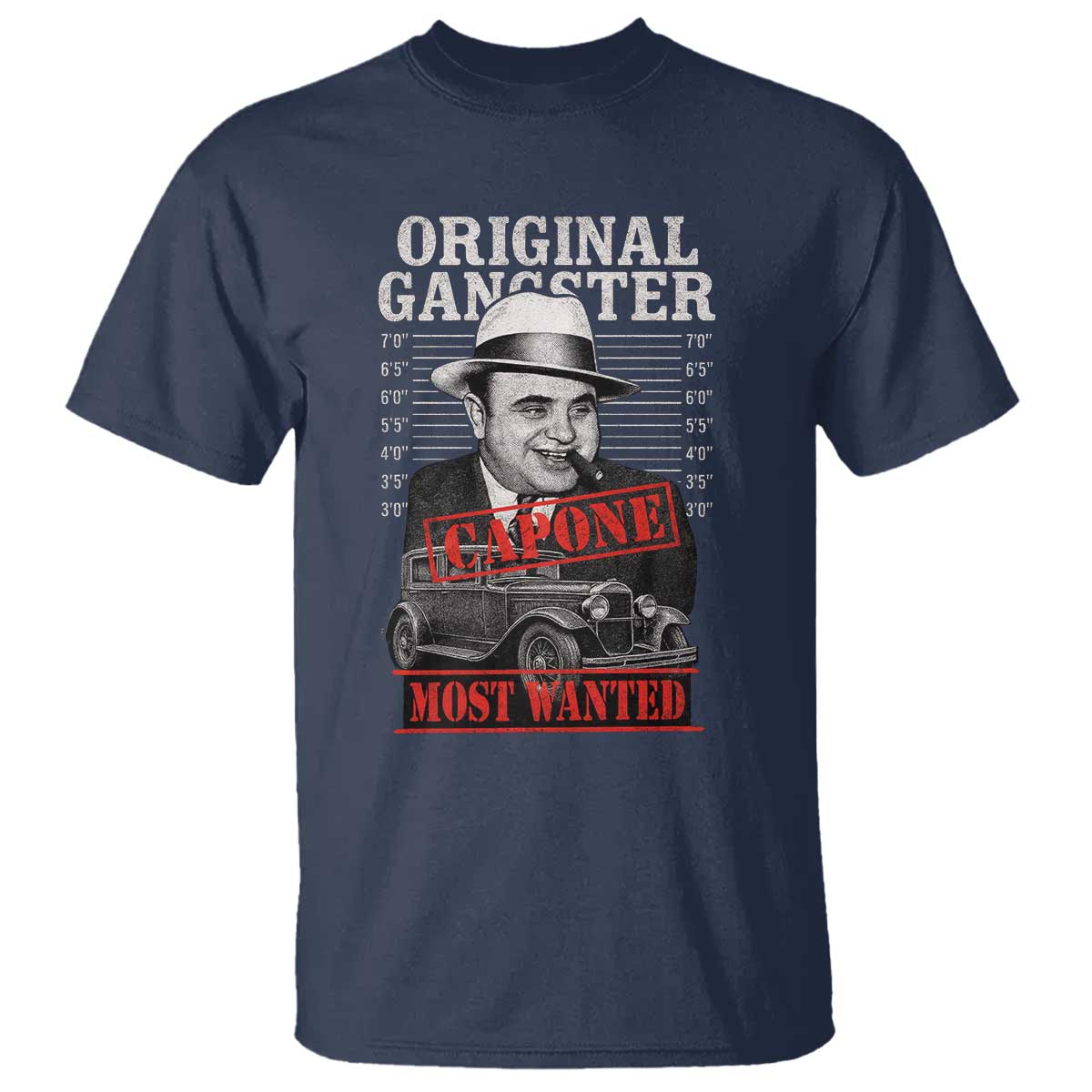 Original Gangster Most Wanted Al Capone T Shirt Italian American Mafia - Wonder Print Shop