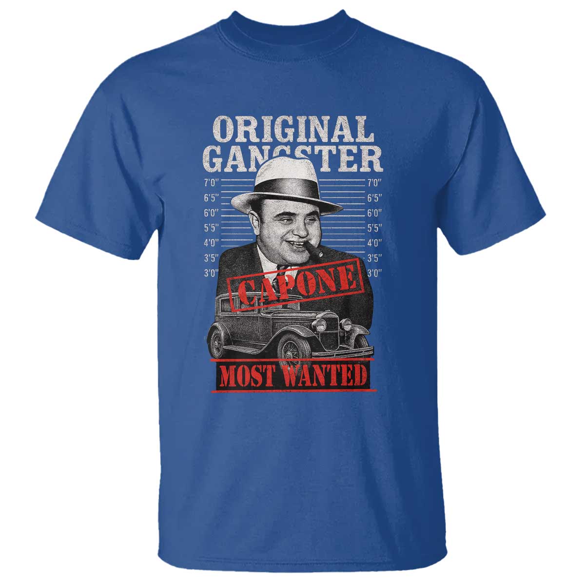 Original Gangster Most Wanted Al Capone T Shirt Italian American Mafia - Wonder Print Shop
