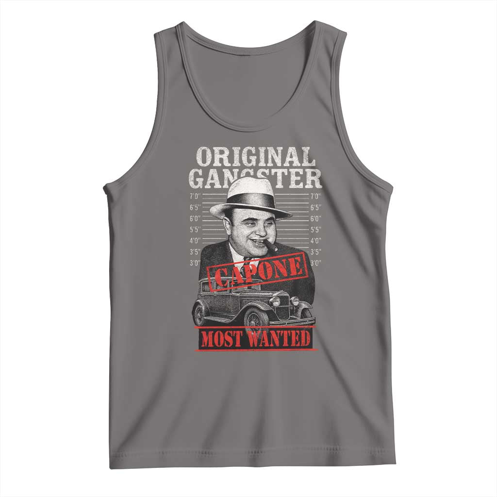 Original Gangster Most Wanted Al Capone Tank Top Italian American Mafia - Wonder Print Shop